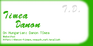 timea danon business card